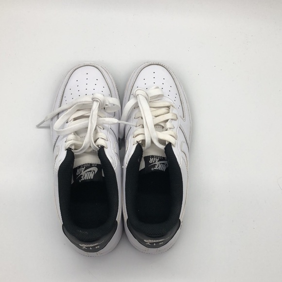 Nike Air Force 1 ESS Low (GS) White Black Sneakers DV1332 100 USED Size 5Y - Picture 5 of 16